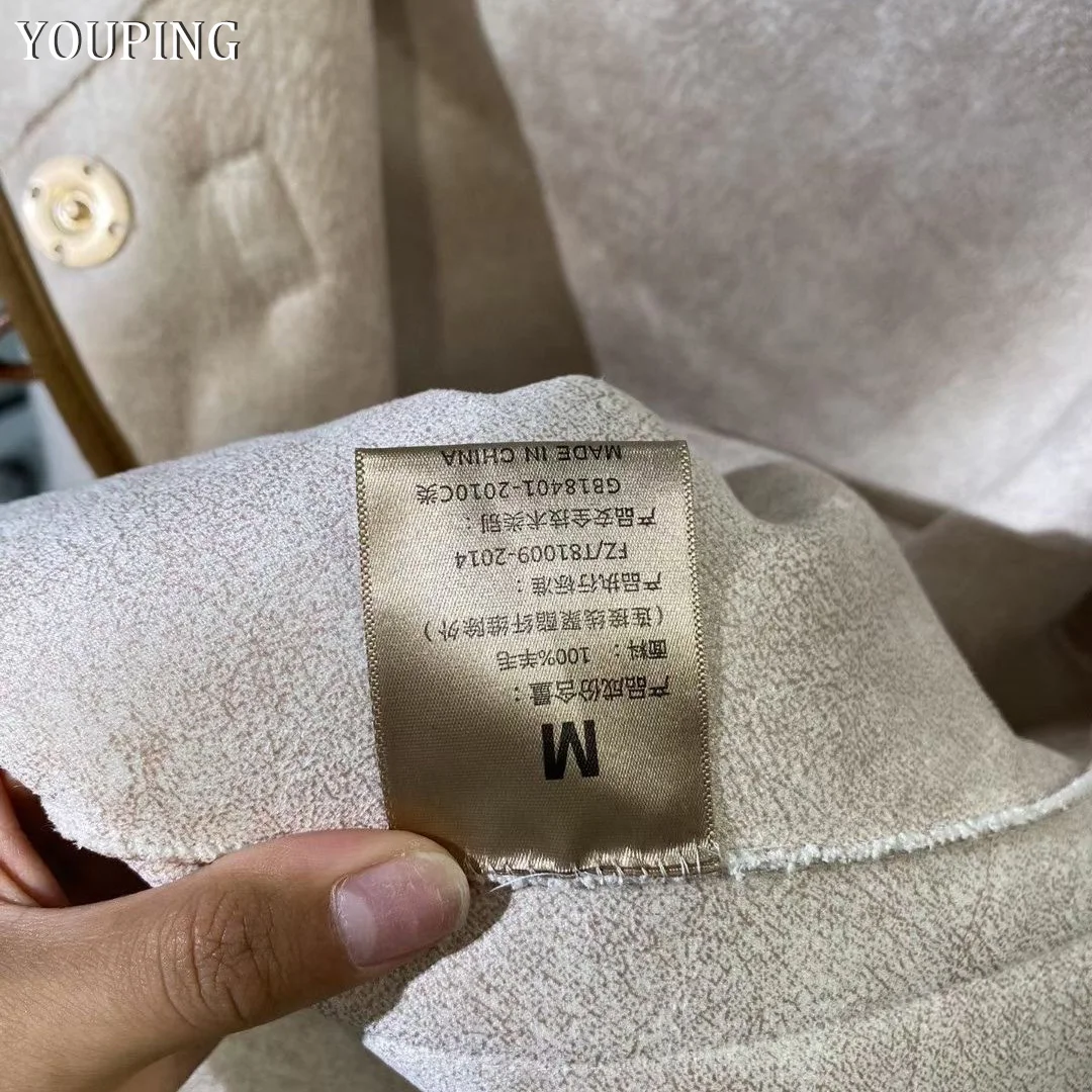 YOUPING Women 2022 Autumn Winter Real Fur Coat Hooded Sheep Shearling Jacket Wool Fur Coat Long Female Warm Genuine Fur Outwear