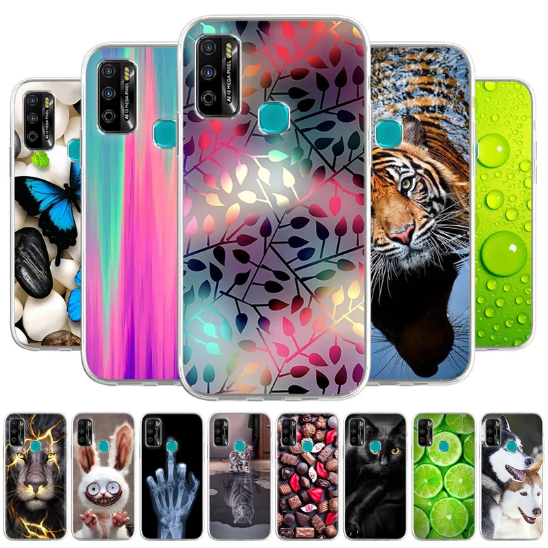 

For Infinix hot 9 play Case Cartoon Painted Silicone TPU Cover hot 9 pro hot 10 lite hot 8 Soft Shockproof Back Fundas Coque Bag