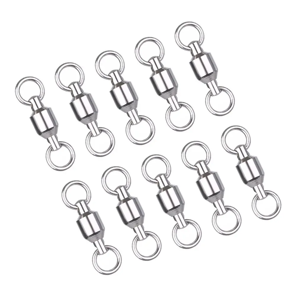 10 шт. твердое кольцо из нержавеющей стали рыболовный вертлюжный разъем