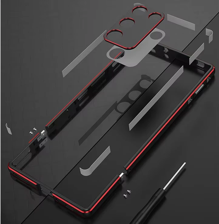 Фото Новый чехол для Nubia Redmagic 11 Air, алюминиевый металлический бампер-рамка Red Magic 11 Air, тонкий чехол с защитой камеры и креплением на винтах. №2