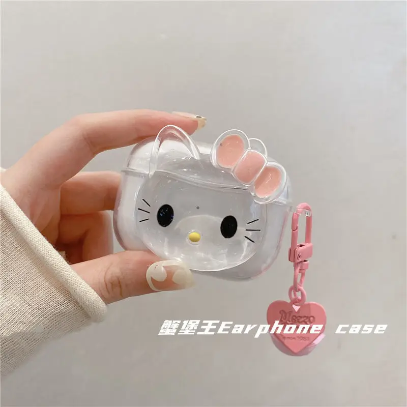 Защитный чехол для наушников подходит AirPods1 2 роскошный трехмерный прозрачный