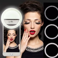 led mobile phone selfie light clip on lamp portable usb charge led selfie ring light night light photo camera for smartphone