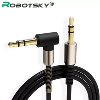 robotsky 3 5mm audio cable 1m nylon braid car amplifier aux cord for car phone tablet headset louder audio extension cable
