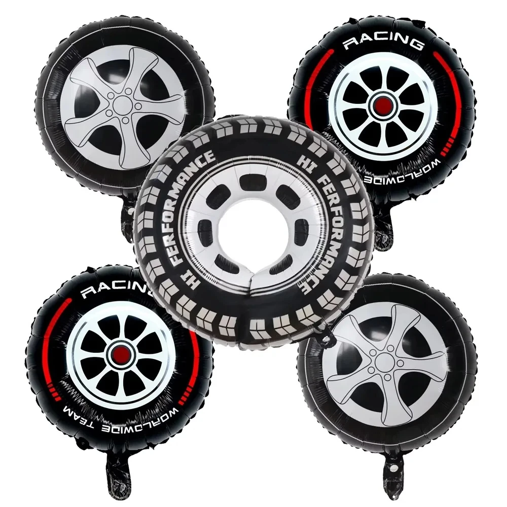5 шт. фольгированные воздушные шары в виде гоночной машины 18 дюймов