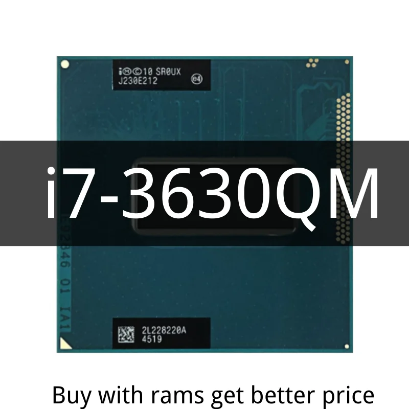 

Core i7-3630QM i7 3630QM SR0UX 2.4 GHz Quad-Core Eight-Thread CPU Processor 6M 45W Socket G2 / rPGA988B