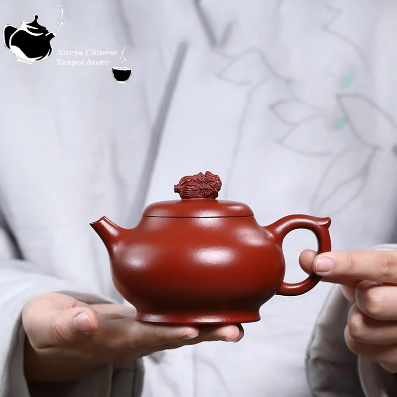 

Chinese teapot Yixing Purple Clay Teapot Handmade Raw Ore Dahongpao Multi-cai Pot Kung Fu Tea Set Yixing teapot 240ml