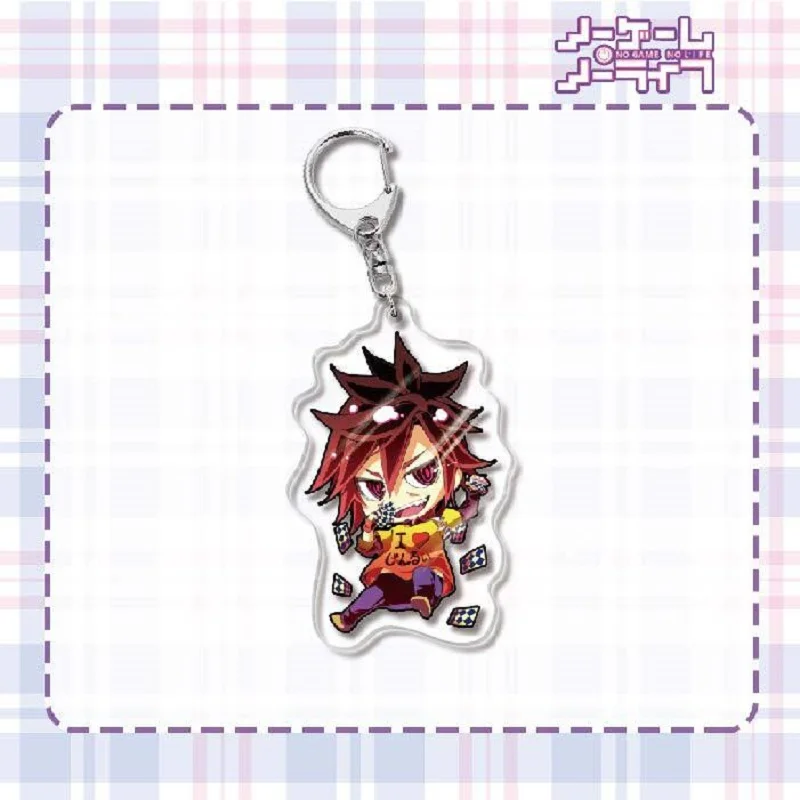 Аниме NO GAME LIFE милые фигурки Сора Широ Хацуз Изуна акриловые брелки для косплея