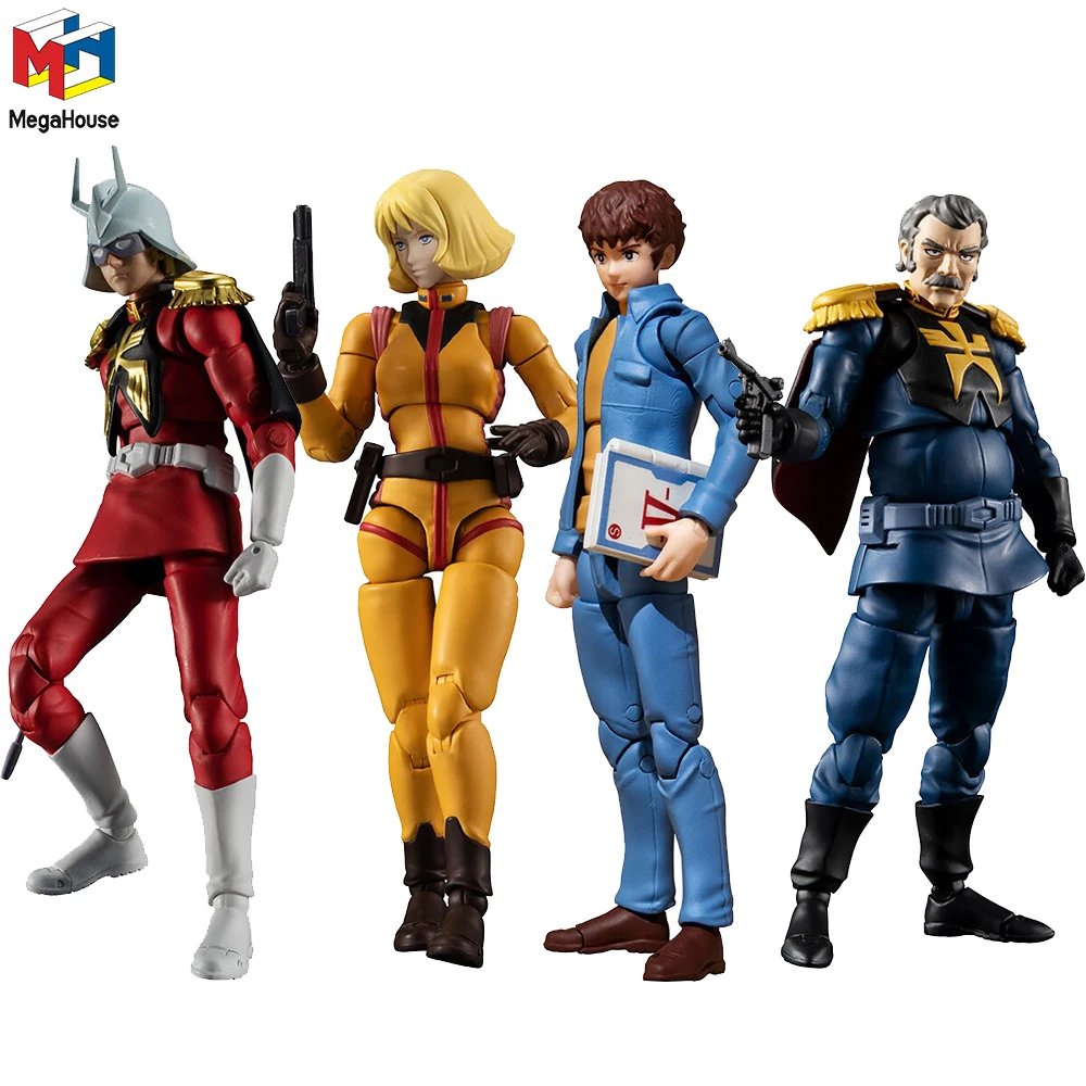 Оригинальный MegaHouse G.M.G. Amuro Ray Char Aznable Ramba Ral and Sayla Mass (MOBILE SUIT GUNDAM 1979) Фигурка аниме 100