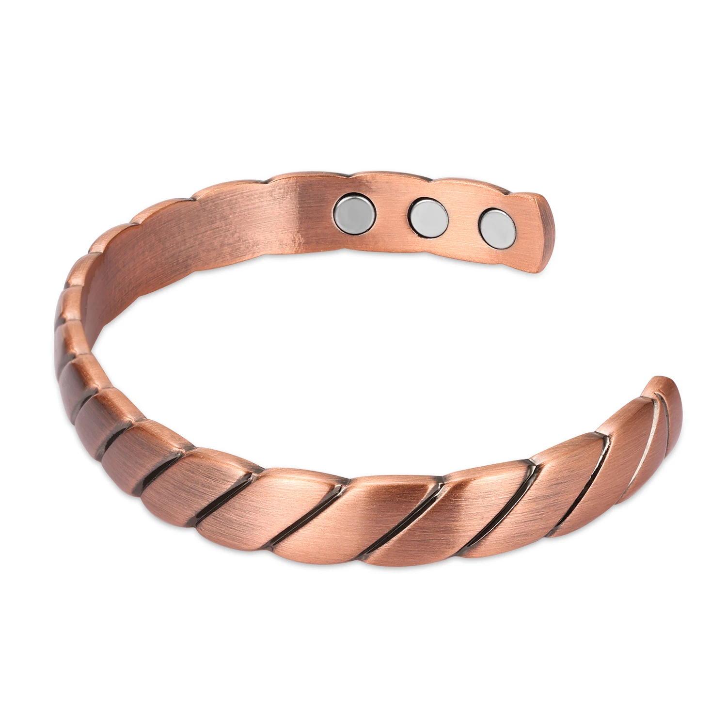 Nembali 99 95% браслет из чистой меди 8 мм регулируемые открытые магниты-манжеты медные