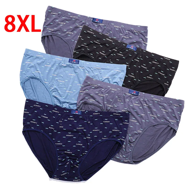 

8XL-XL 5Pcs Modal Plus Size Oversize Mens Underwear Brief Mens Briefs Men Shorts Underwear Men Underwear Male Underwear Comfort