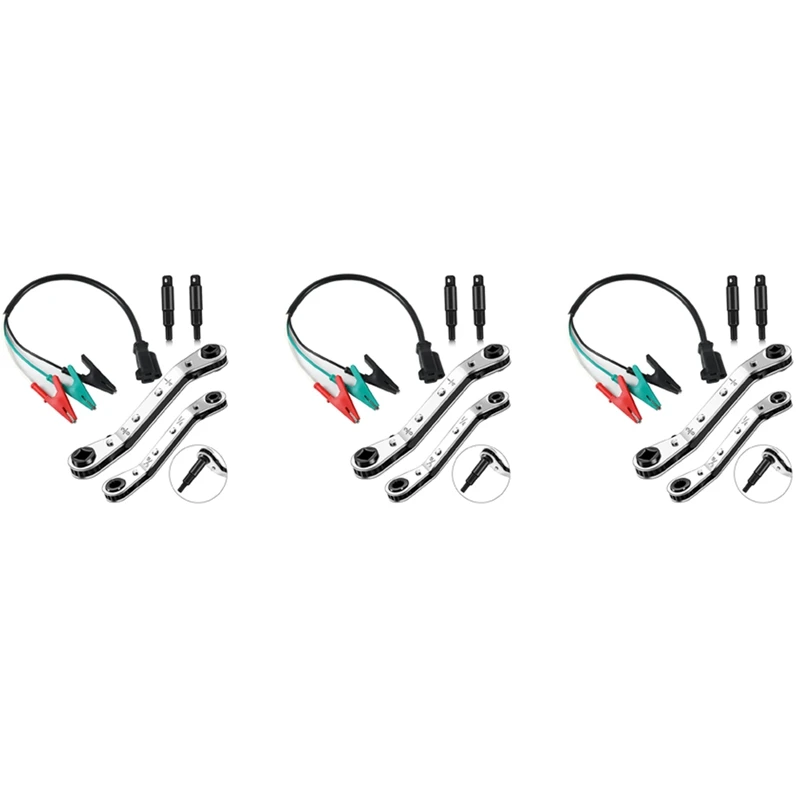 

3 Set HVAC Adaptor Wrench, Adaptor Cord For Yellow Jacket 69522 3/16 Inch To 3/8 Inch 5/16 Inch X 1/4 Inch US Plug