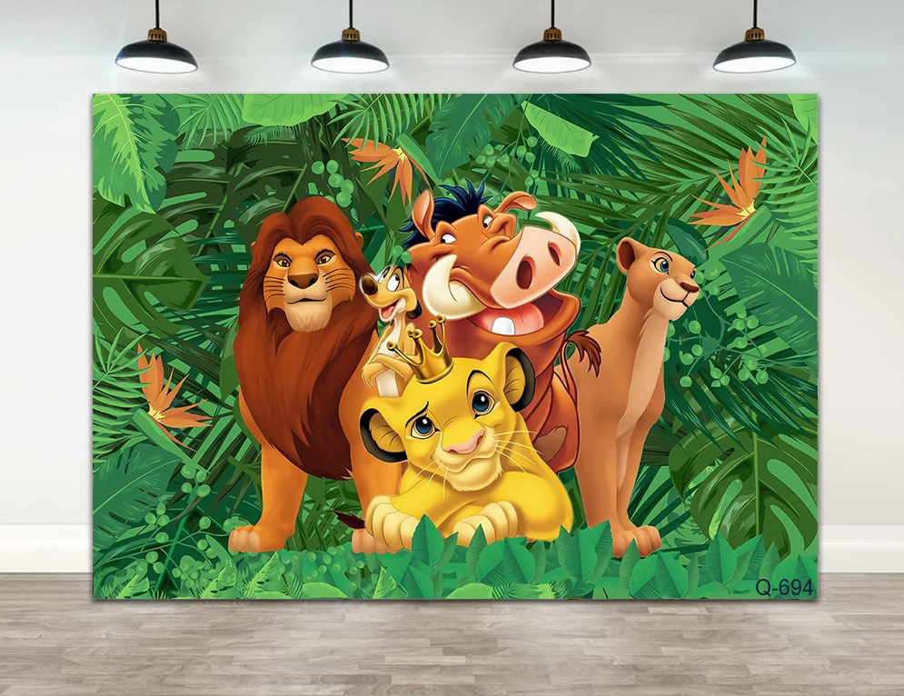 

Disney Custom Backdrop Forest Simba Lion King Kid Boy Birthday Party Photo Background Sunset Baby Shower Banner Poster Cartoon