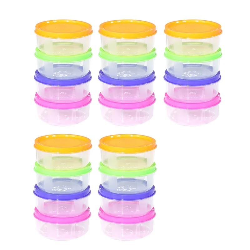 

AT35 20Pcs Food Storage Cup Breast Milk Preservation Leakproof Supplement Bowl Snack Sorting Box Children Dustproof Drop Seal