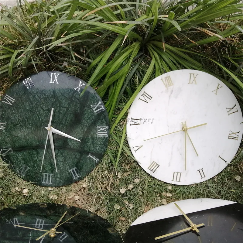 

Silent Nordic Stylish Wall Clock Modern Living Room Luxury Marble Wall Clock Kitchen Large Reloj De Pared Wall Decor WK50WC
