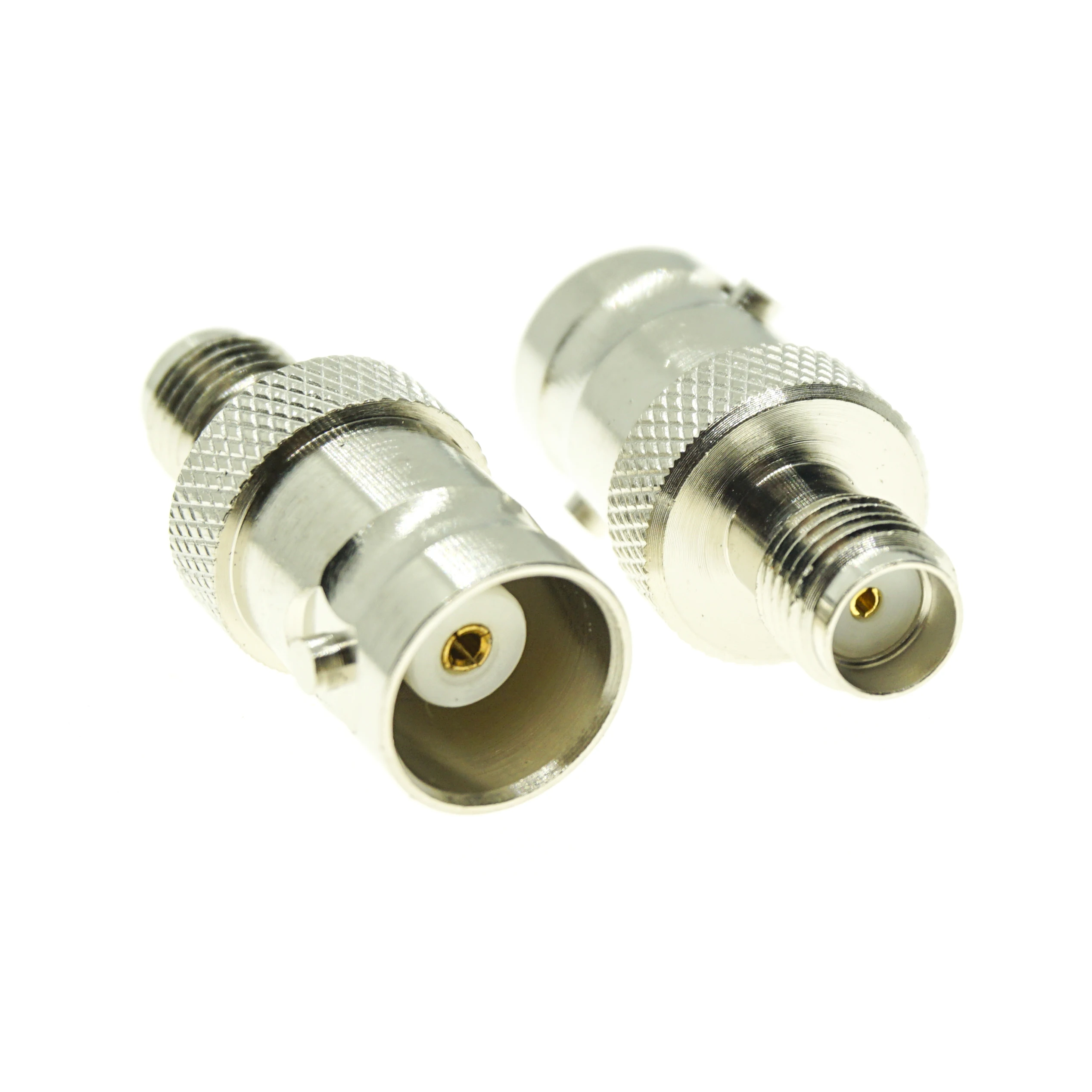 

BNC To SMA Connector Socket BNC Female to SMA Female Plug Nickel Plated Q9 Brass Straight Coaxial RF Adapters