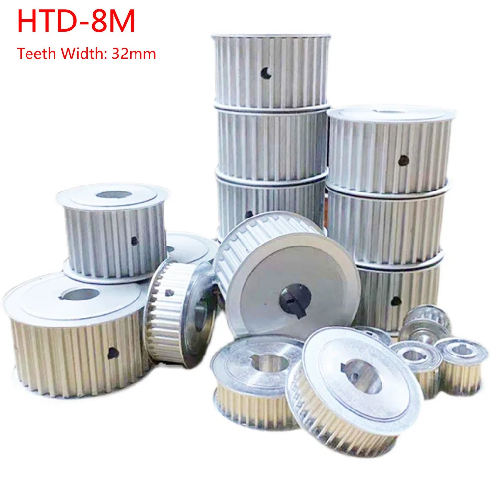 

HTD-8M 22/24/25/26/28/30/32/34/36/38/40/50/60Teeth Timing Belt Pulley Pitch 8mm AF-type With Keyway Drive Pulley Width 32mm