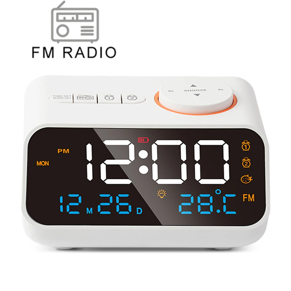 For Bedside Wake Up. Digital Table Calendar With Temperature Thermometer Humidity Hygrometer.