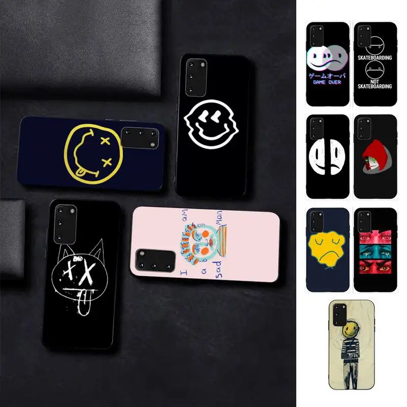 

Sad Boy Happy Face Phone Case for Samsung S10 21 20 9 8 plus lite S20 UlTRA 7edge
