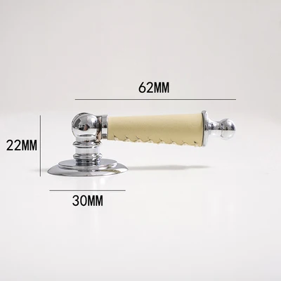 

Ручки для мебели TINYHOB кожа+латунь серые