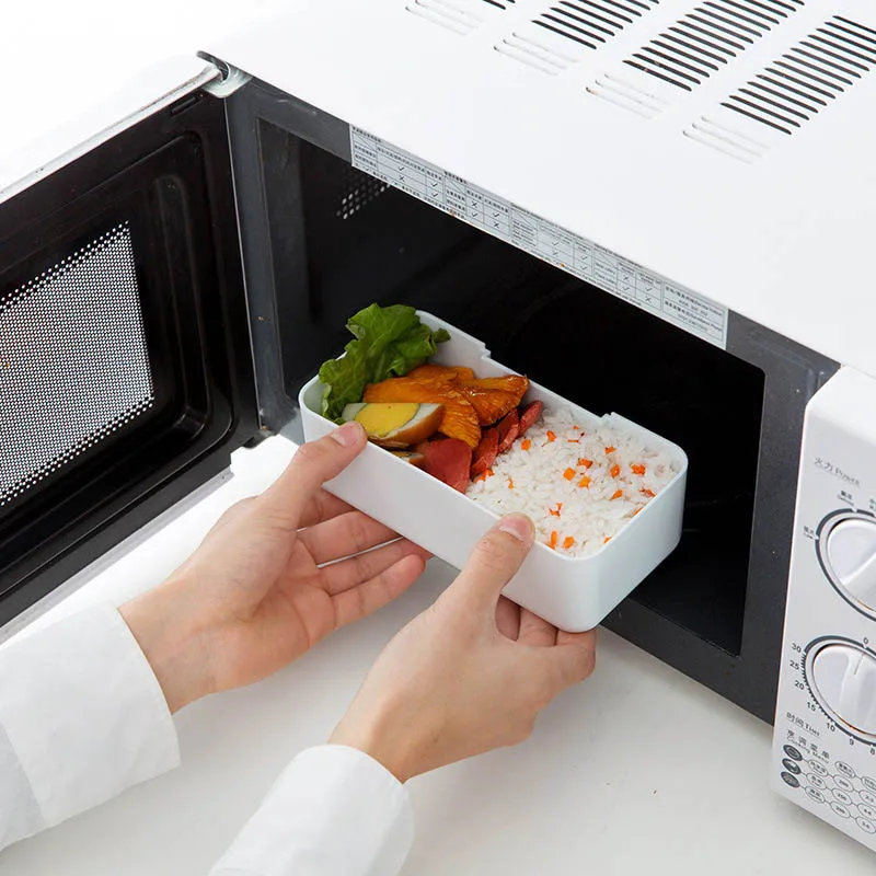 

1Pcs Fruit Storage Plastic Picnic Office Workers School Food Container Lunch Box Portable Microwave Heating Leak Proof