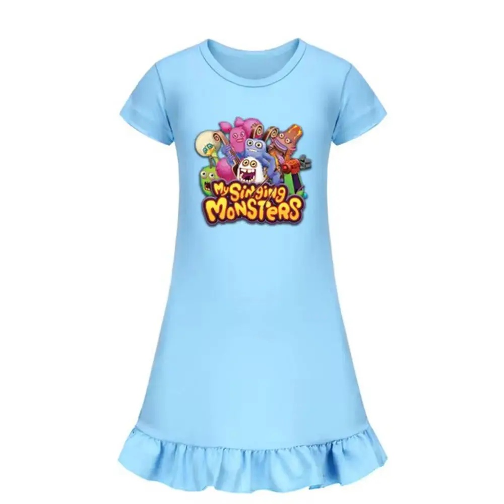 Одежда моих Поющие Монстры детские летние повседневные платья ночные рубашки