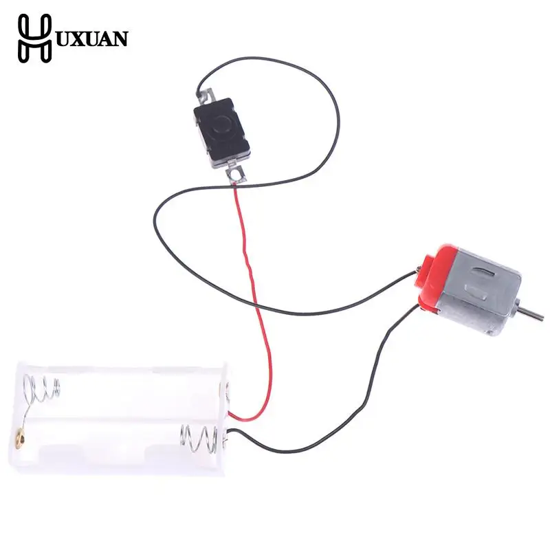 

130 Motor Kit, With 2 X AA Battery Storage Case And Switch, 16500 RPM, Mini DIY Electronic Motor Simple Circuit Models Kit