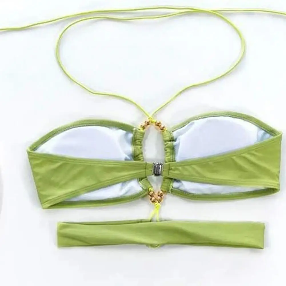 

Износостойкие моющиеся женские купальные костюмы с лямкой на шее, бикини, комплект нижнего белья для взрослых