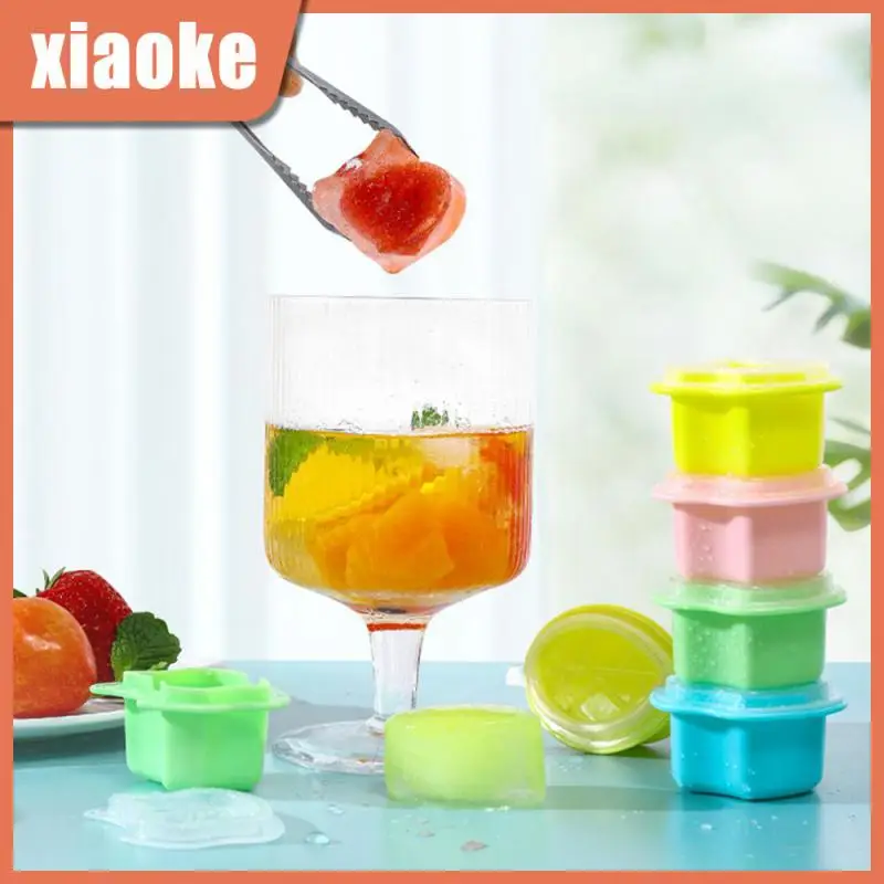 

Summer Freezer Cake Mold Diy Ice Maker Apple Leaf Shape With Cover Homemade Ice Lolly Moulds Kitchen Accessories Press Single