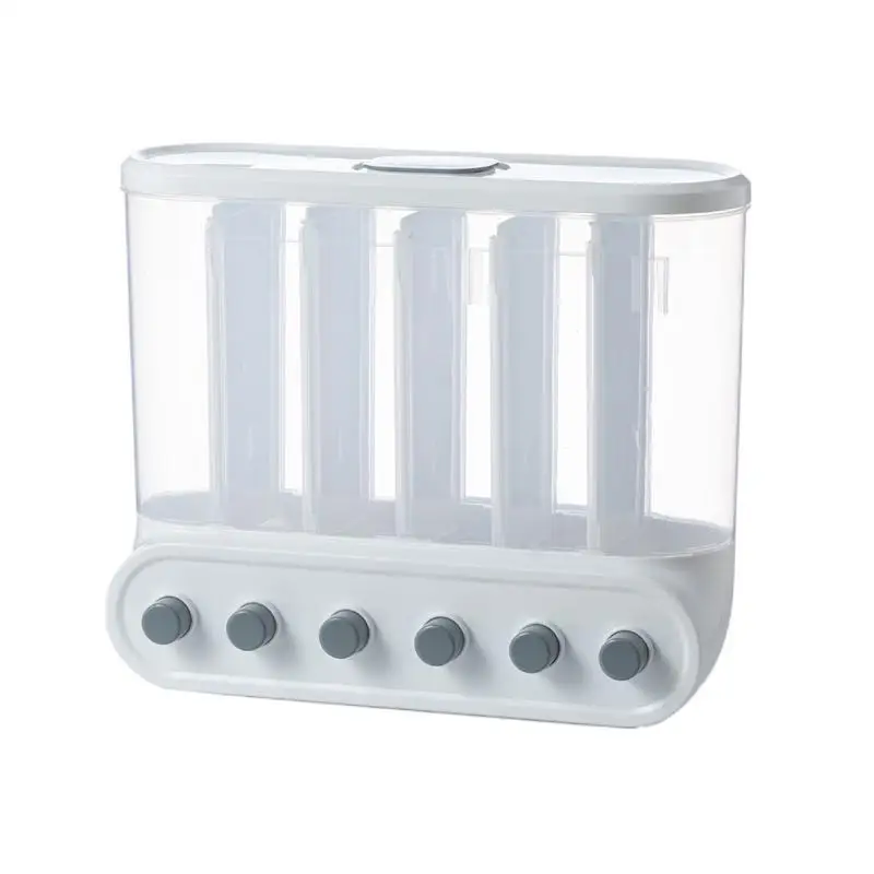 

Dry Food Dispenser Cereal Container Wall Mounted Sealed Cereal Containers For Rice Nuts Beans Detergent Dispenser Sealing Design