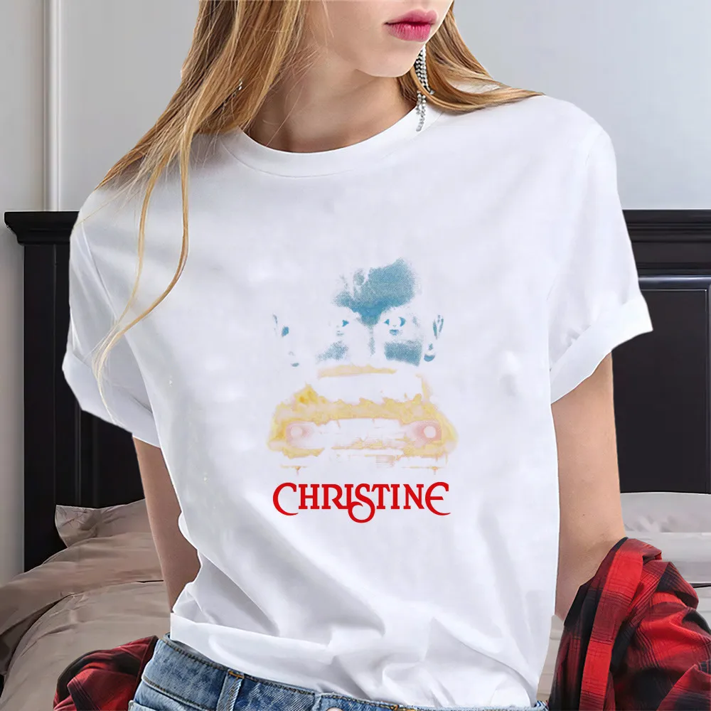 

Mens CHRISTINE Face Round Collar T-Shirt