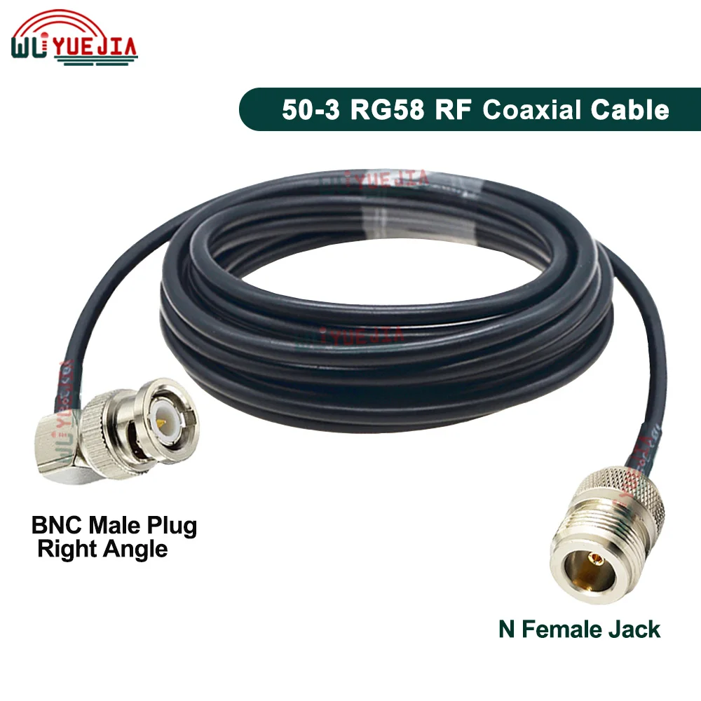 1 шт. Q9 BNC-N RG58 кабель L16 N папа/гнездо к BNC папа под прямым углом 90 ° Перемычка RG-58 50 Ом