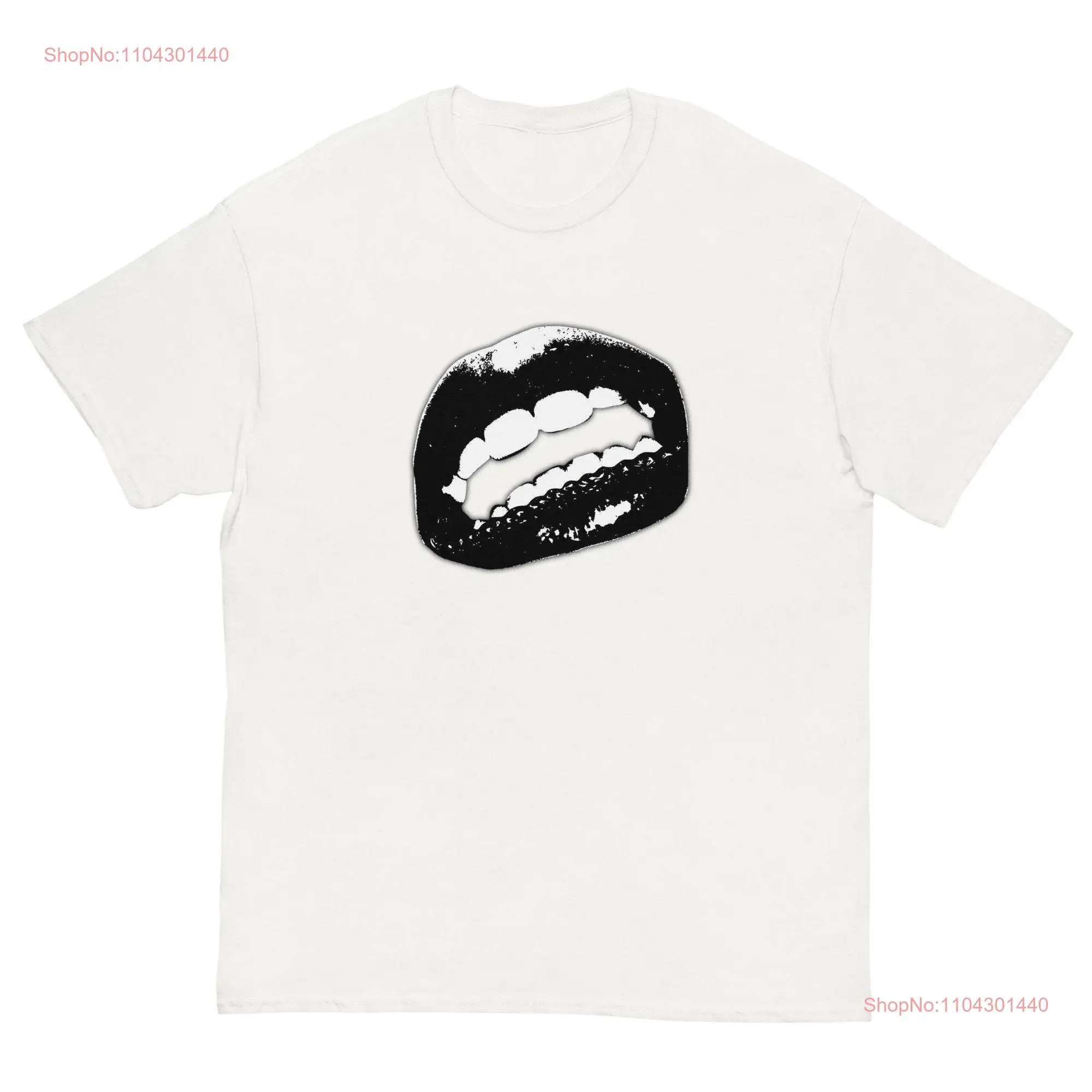 Футболка B W Lips Streetwear Y2K Retro Merch Vintage с длинными или короткими рукавами