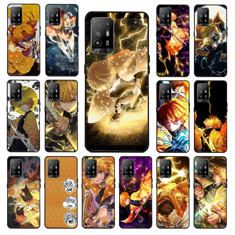 

Demon Slayer Agatsuma Zenitsu Phone Case for OPPO A54 A74 A94 A53S A9 A5 A15 A16 A91 A96 A76 Reno8 8Pro Reno2 Z
