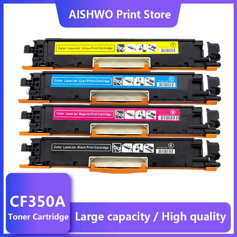 ASW toner cartridge CF350A 350A CF351A CF352A CF353A 130A comptible for hp Color LaserJet Pro MFP M176n M176 M177fw M177