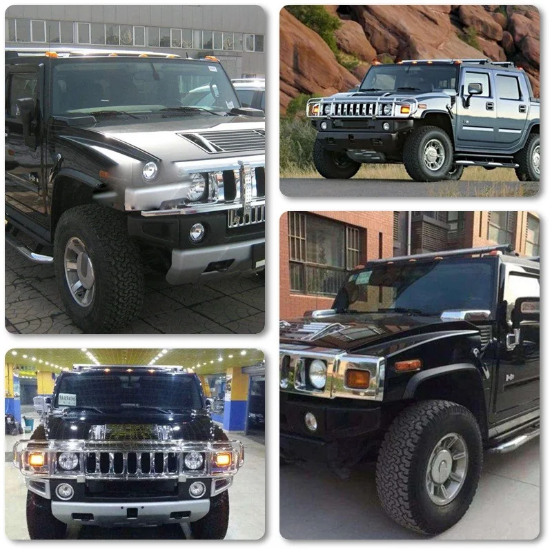 3 шт. дымчатый фонарь для передней крыши кабины Hummer H2 2003-2009 / SUT 2005-2009