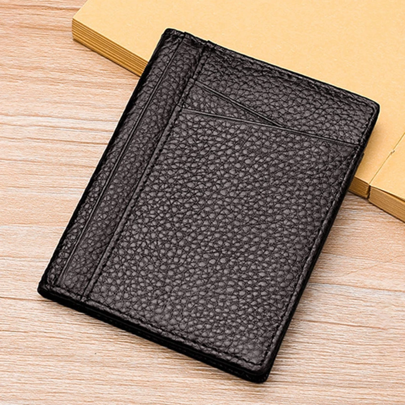 

Super Slim Soft Wallet 100% Genuine Leather Mini Credit Card Holder Multi Slots Coin Purse Wallet Purse Card Holders Men Wallet