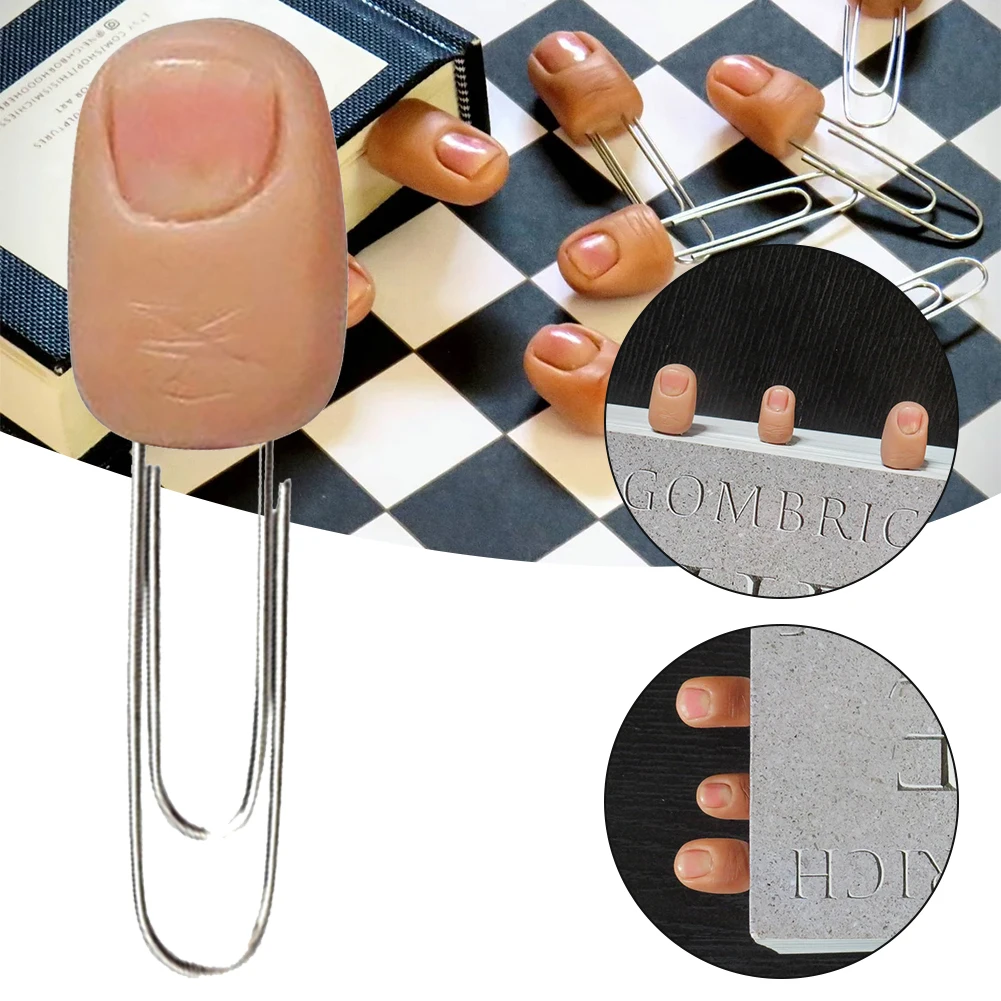 

Finger Paperclip Bookmark Halloween Funny Bookmark Gift Book Charming Finger Bookmark Resin Book Accessories