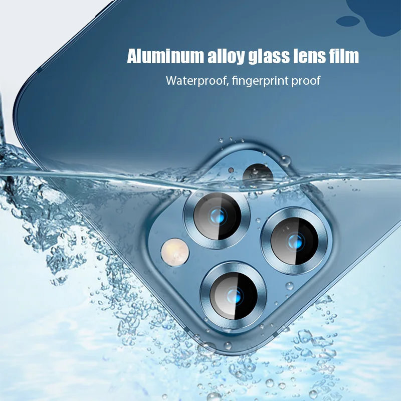 2/3 шт. закаленное стекло с металлическим кольцом для iPhone 13 11 12 Mini Camera Lens Screen Protector for