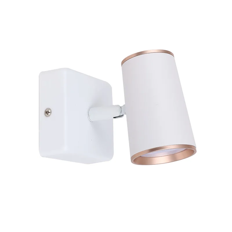 

Rotatable Color Temperature Optional Nordic Simple Brass LED Spotlight Bedroom Bedside Porch Home Hotel Decorative Lighting GU10