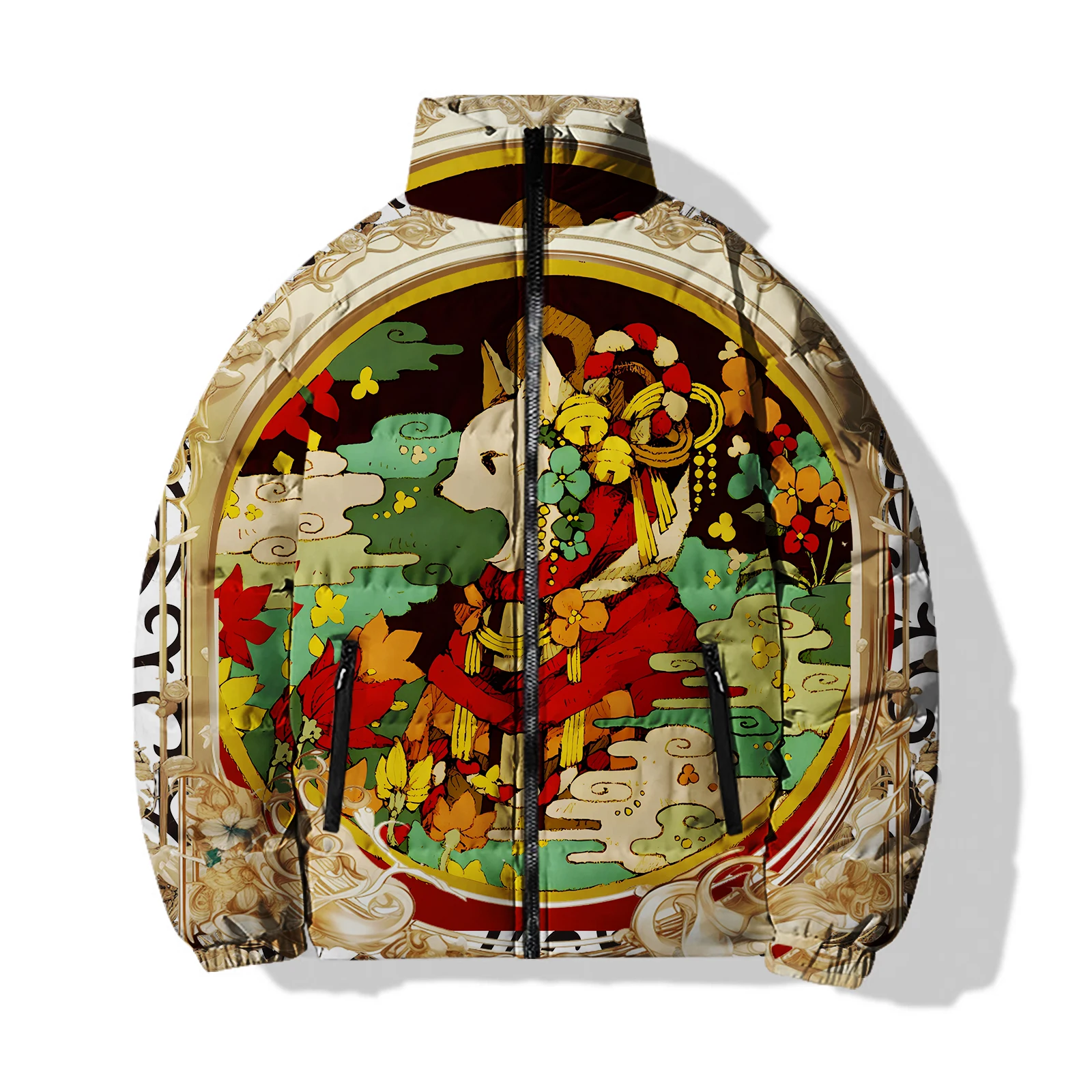 Мужская зимняя теплая куртка с графическим принтом