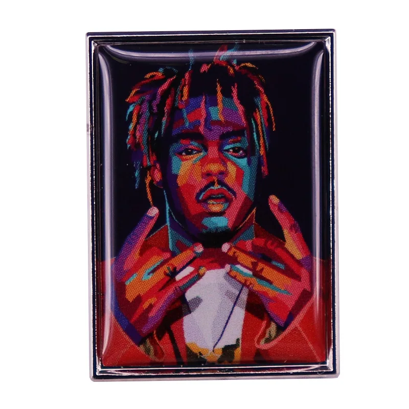 

Hip Hop Rapper Enamel Pin Wrap Clothes Lapel Brooch Fine Badge Fashion Jewelry Friend Gift