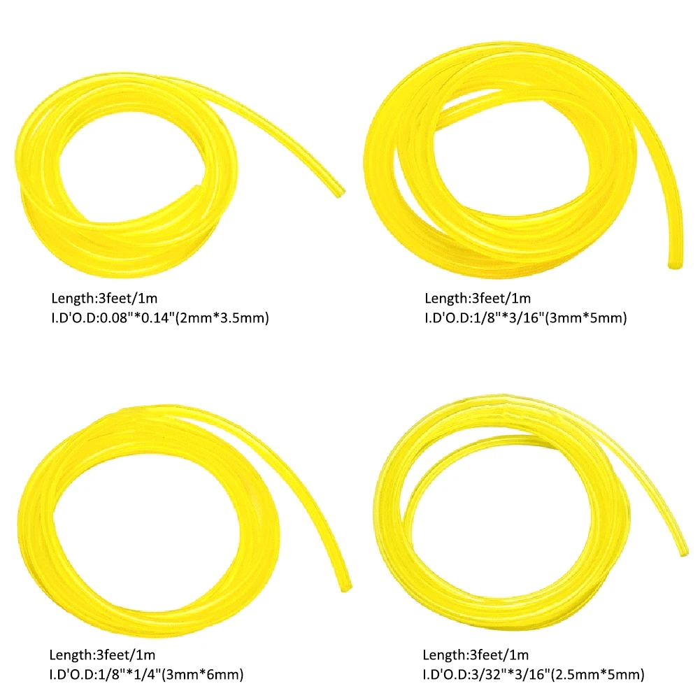 

1 Meter Motorcycle Bike Fuel Diameter Inner Dia 3mm*5mm 3mm*6mm Yellow Pipe Fuel Filter Line Oil Pipe Fuel Tank Spare Parts