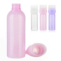 120ml dyeing shampoo bottle plastic refillable bottle applicator comb dispensing salon hair coloring hairdressing styling tool