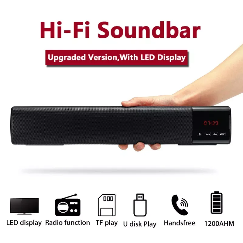 

TV Bluetooth Speaker HiFi Portable Wireless Soundbar Subwoofer 3DStereo Column Music Center Home Theater System For the Computer