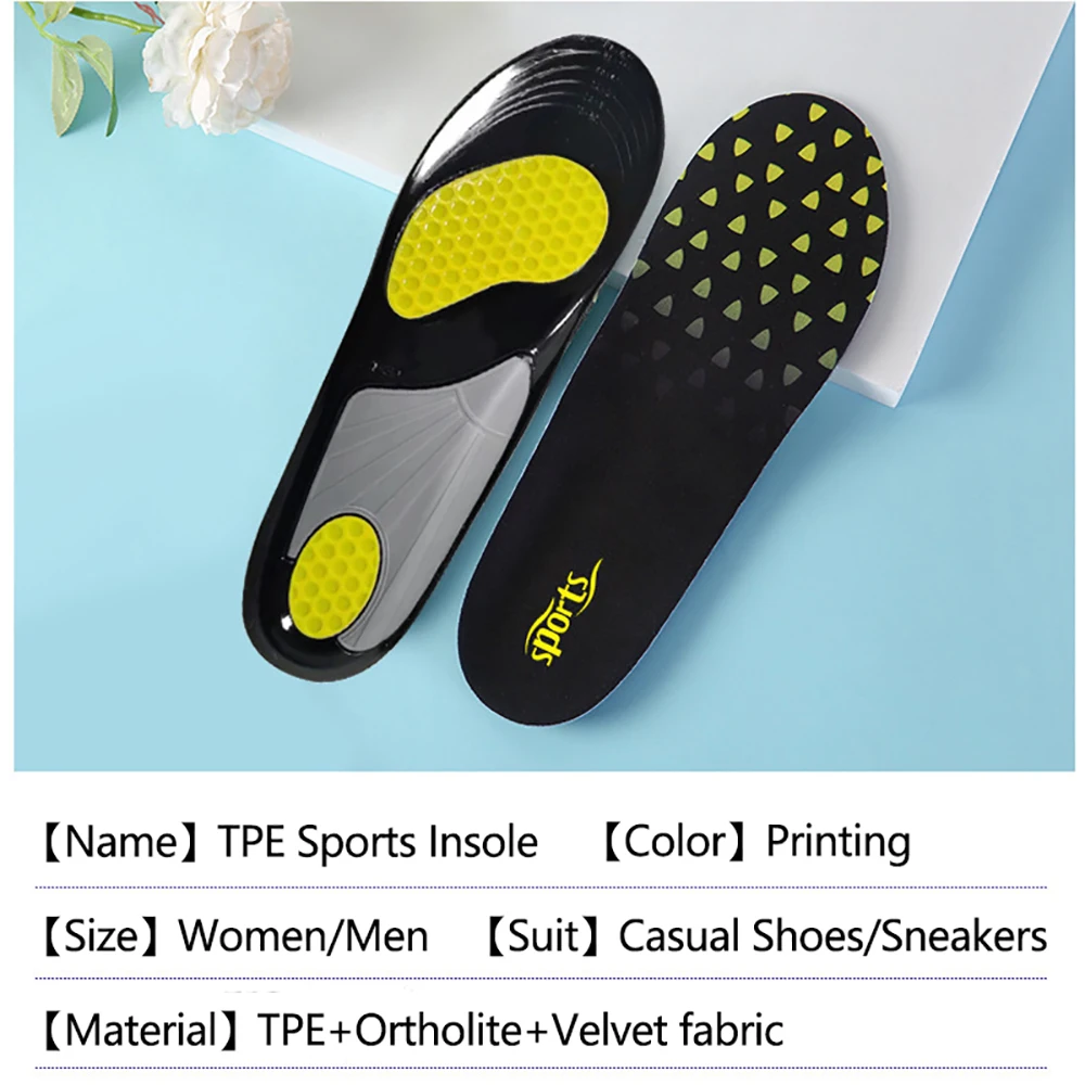 NOIPACE Sports Insoles Arch Support Shoe Insoles Full Length Orthotic Inserts for Plantar Fasciitis Treatment GEL Heel Cushion