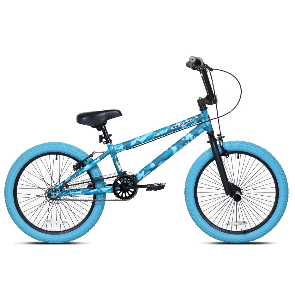 

20-inch Incognito Girl's BMX Child Bike, Turquoise Blue Camouflage