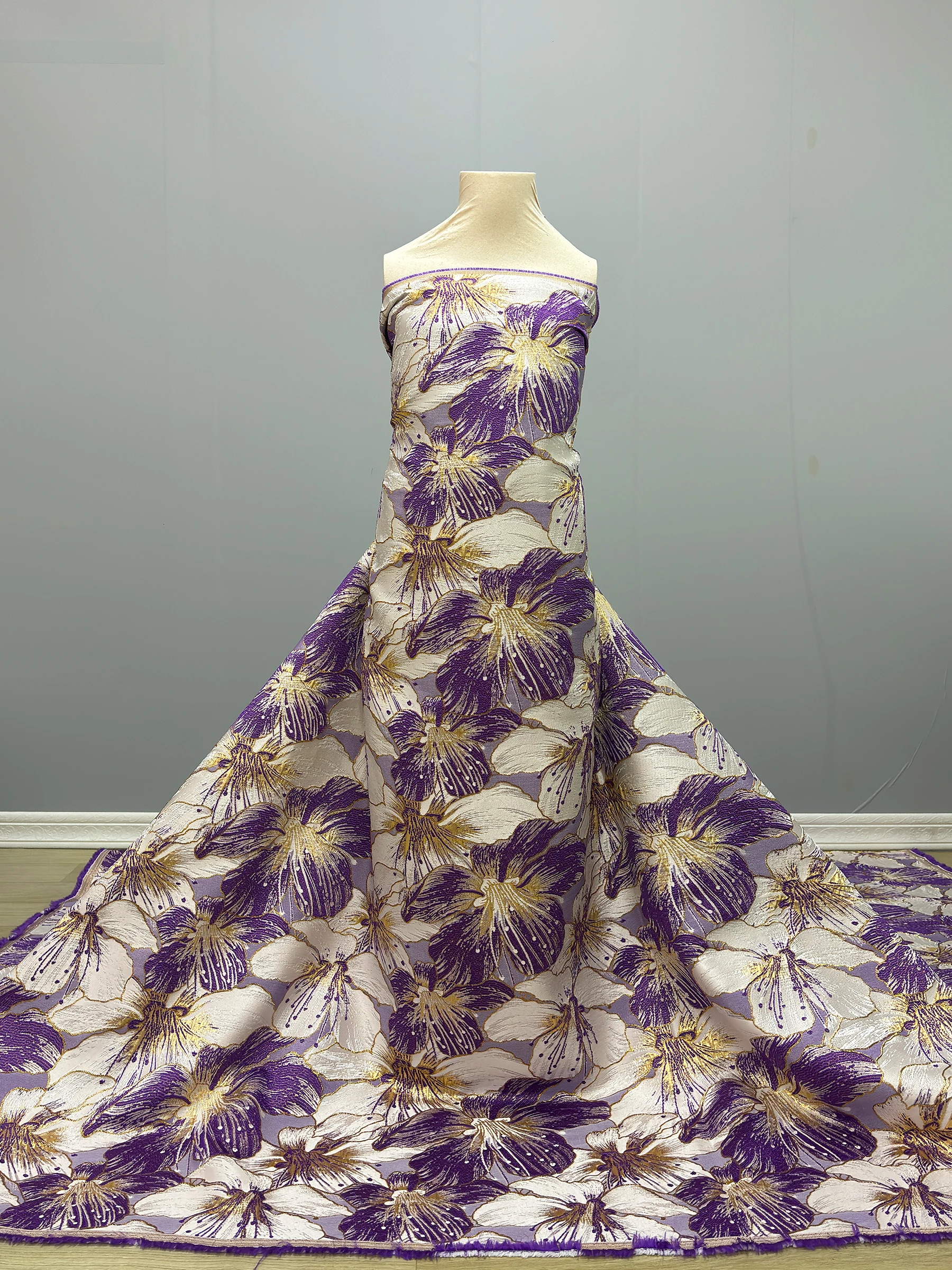 Искусственная Кружевная Ткань 5 Ярдов Жаккардовая Женская Юбка С Вышивкой Платье