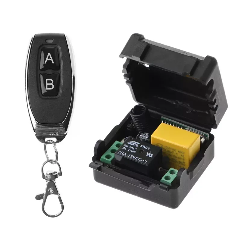 

220V 10A 1CH RF 433MHz Wireless Remote Control Receiver Module + Transmitter Kit For Intelligent Home
