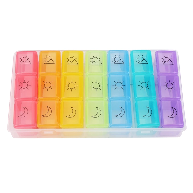 

Органайзер для таблеток на неделю (3-день), коробка для таблеток на 7 дней, портативный дорожный Чехол для таблеток по рецепту и лекарственным...