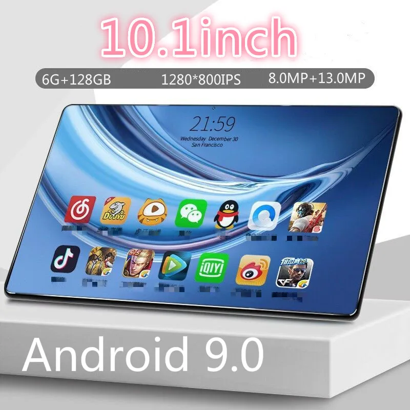 

2022 New Products In Stock 6G+128GB Tablet PC 10.1 inch Ultra-clear Screen Android 9.0 Dual Card Dual Standby 4G Network